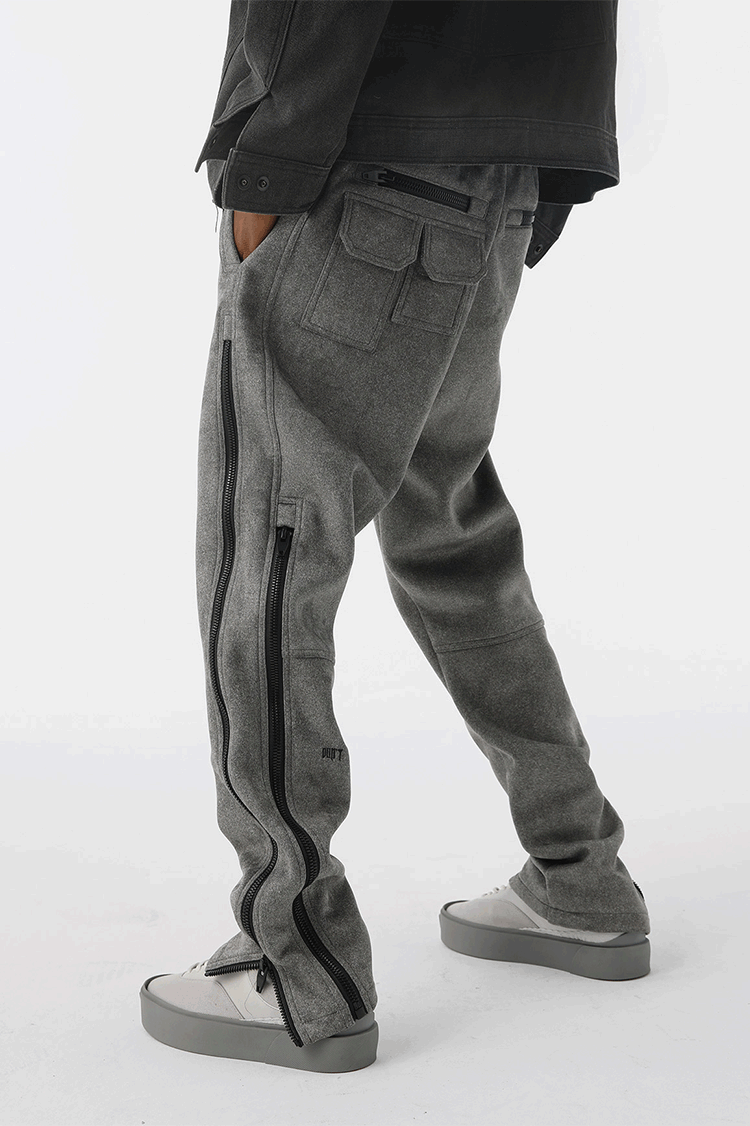 JHYQ Embroidered Zipper Pants