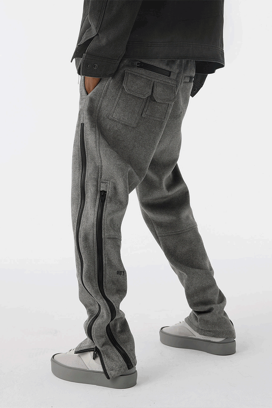 JHYQ Embroidered Zipper Pants