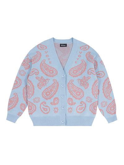 VOTE Paisley Knitted Cardigan
