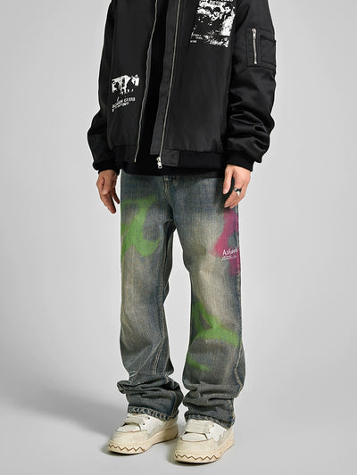 Achock Paint Color Spray Denim Jeans