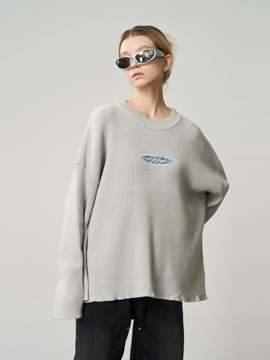 Harsh and Cruel Logo Crewneck Knit Sweater