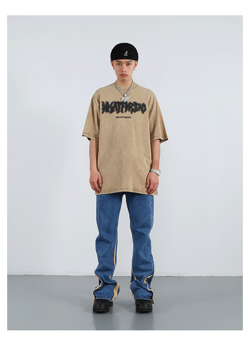 F3F Select Deconstruction Splicing Micro Flare Denim Jeans