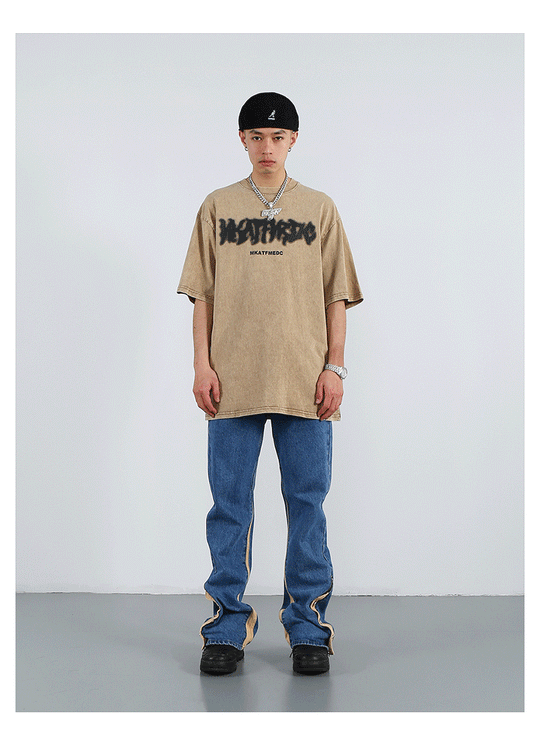 F3F Select Deconstruction Splicing Micro Flare Denim Jeans