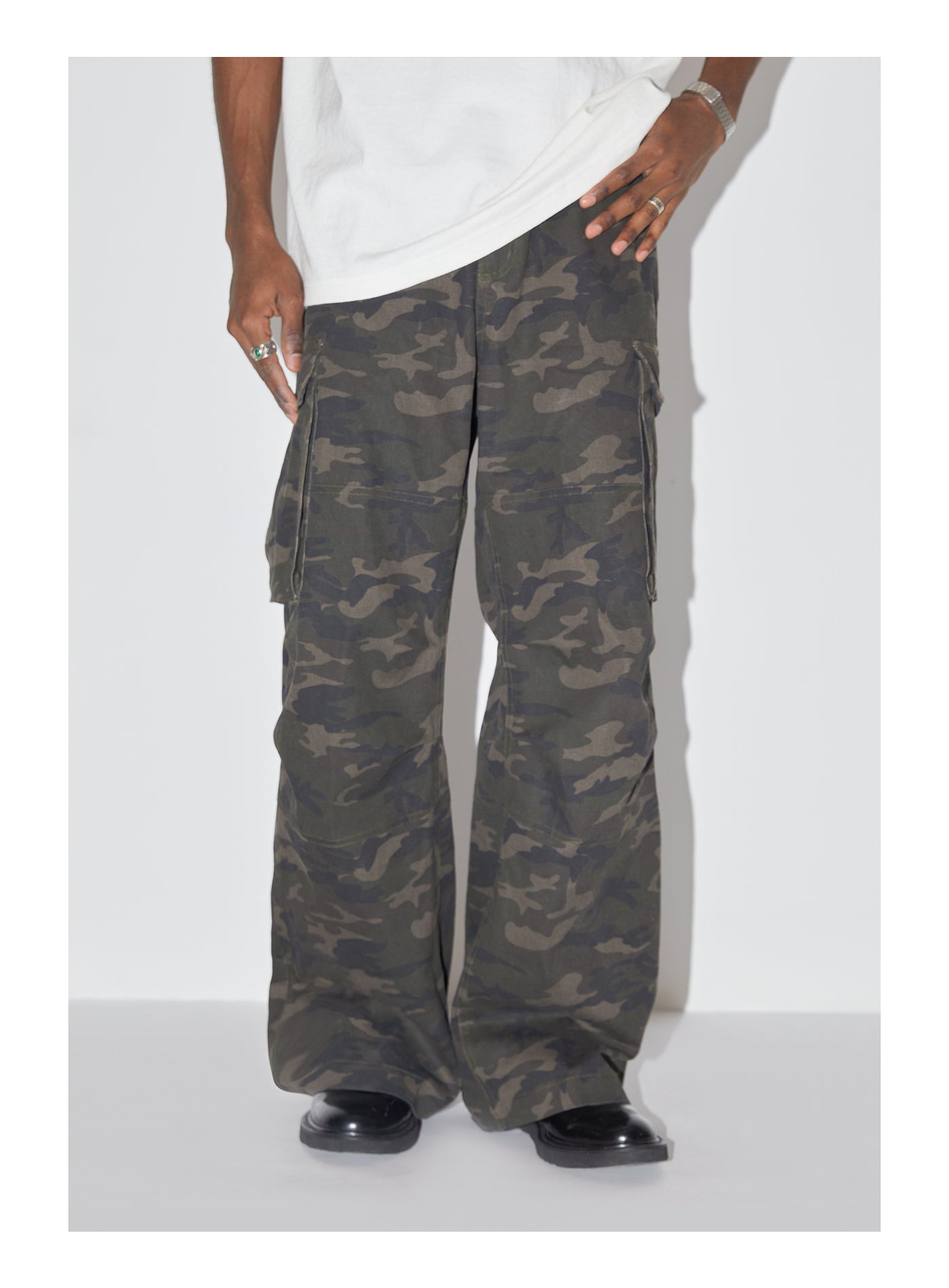 EMPTY REFERENCE Camouflage Embroidery Work Pants