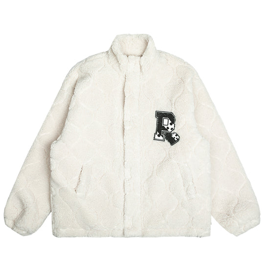 PRBLMS Rubber Label Sherpa Fleece Jacket | Face 3 Face
