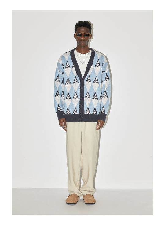 EMPTY REFERENCE Snow Mountain Stitching Cardigan