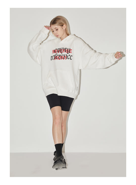 EMPTY REFERENCE Ghosting Logo Print Hoodie