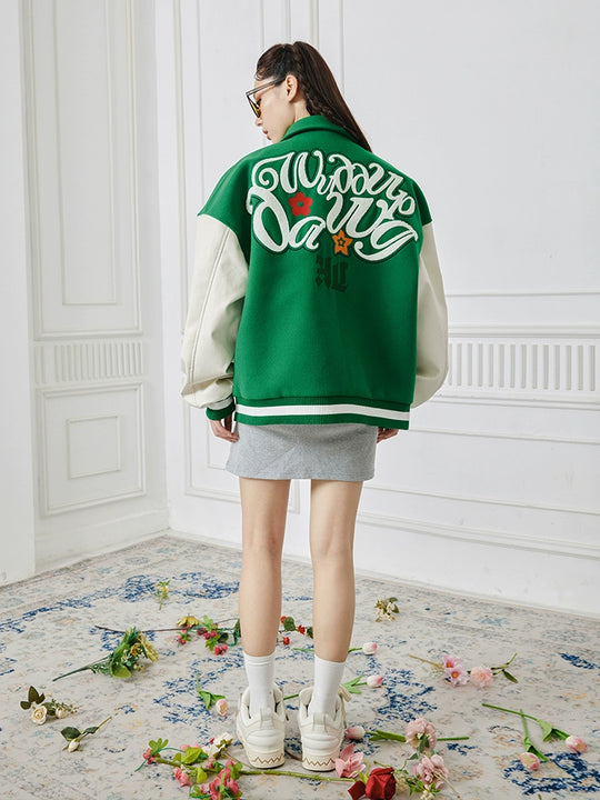 Achock Original Embroidery Short Baseball Jacket