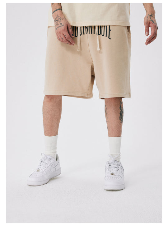 ANTIDOTE Crotch Print Sweatpants Shorts