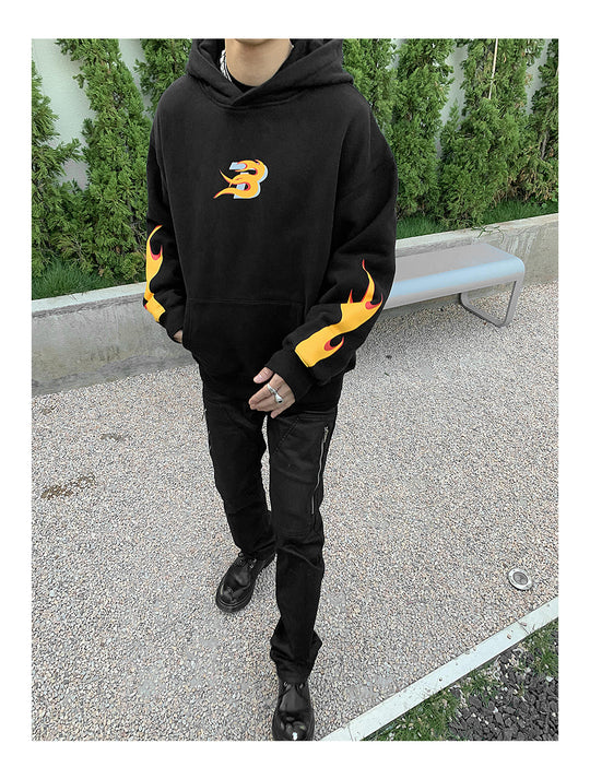 Flame Print Hoodie