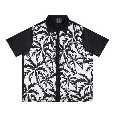 MEDM Tiger Pattern Coconut Tree Short Sleeved Shirt