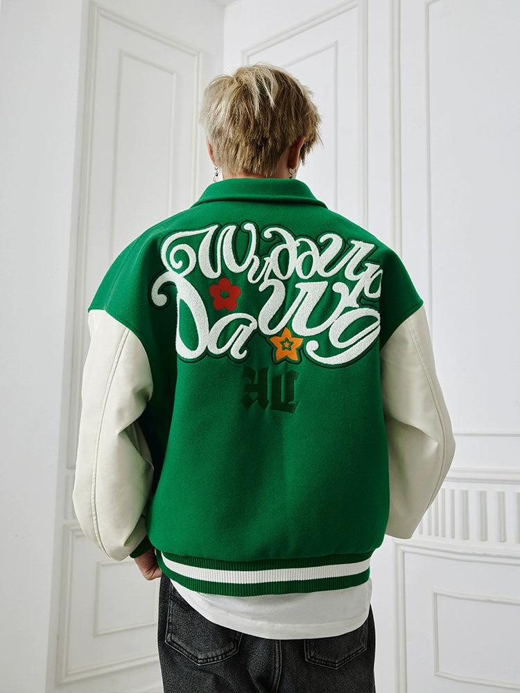 Achock Original Embroidery Short Baseball Jacket