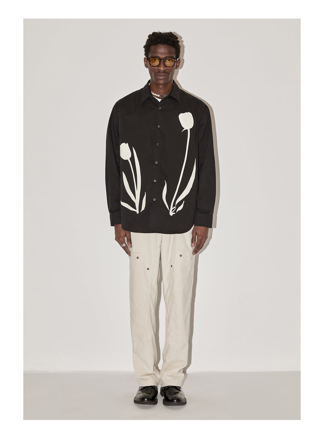 EMPTY REFERENCE Tulip Print Long Sleeved Shirt