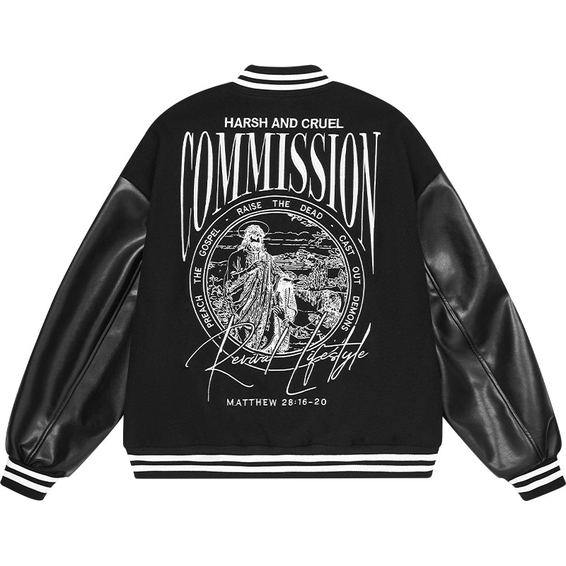 Harsh and Cruel Loose Casual Embroidered Baseball Jacket