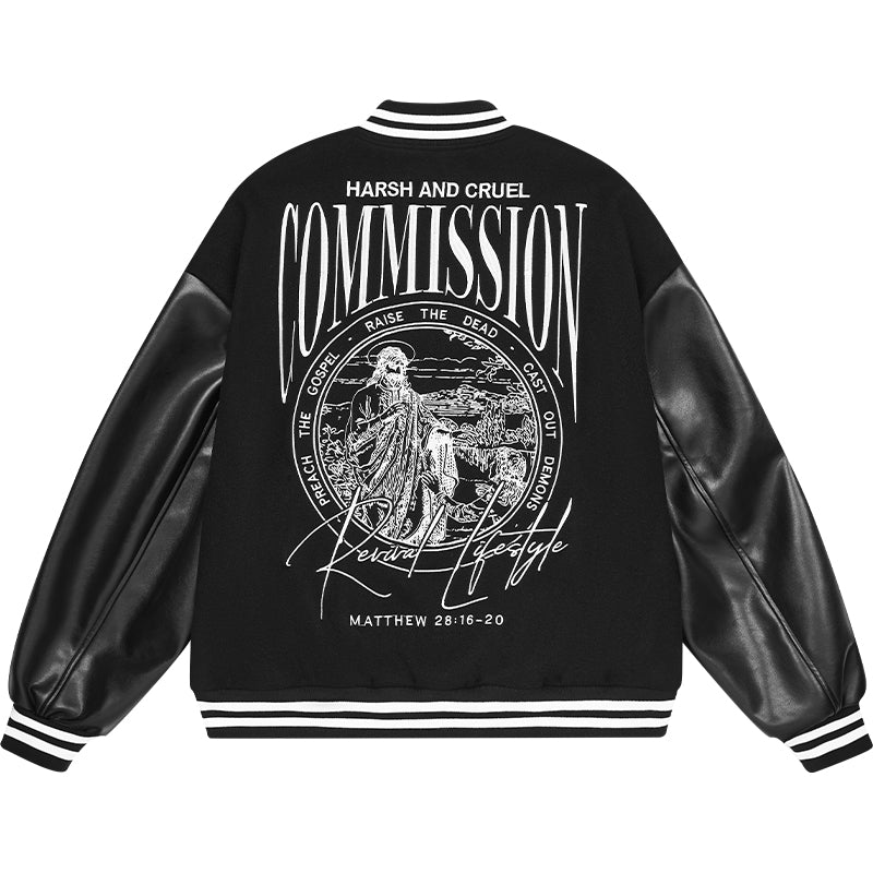 Harsh and Cruel Loose Casual Embroidered Baseball Jacket – Face 3 Face