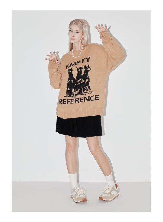 EMPTY REFERENCE Doberman Knit Sweater