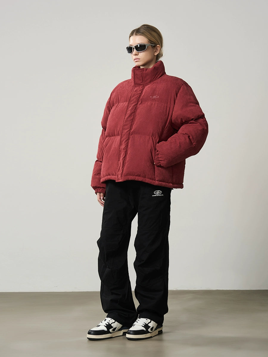 Harsh and Cruel Stand Up Collar Velvet Down Jacket