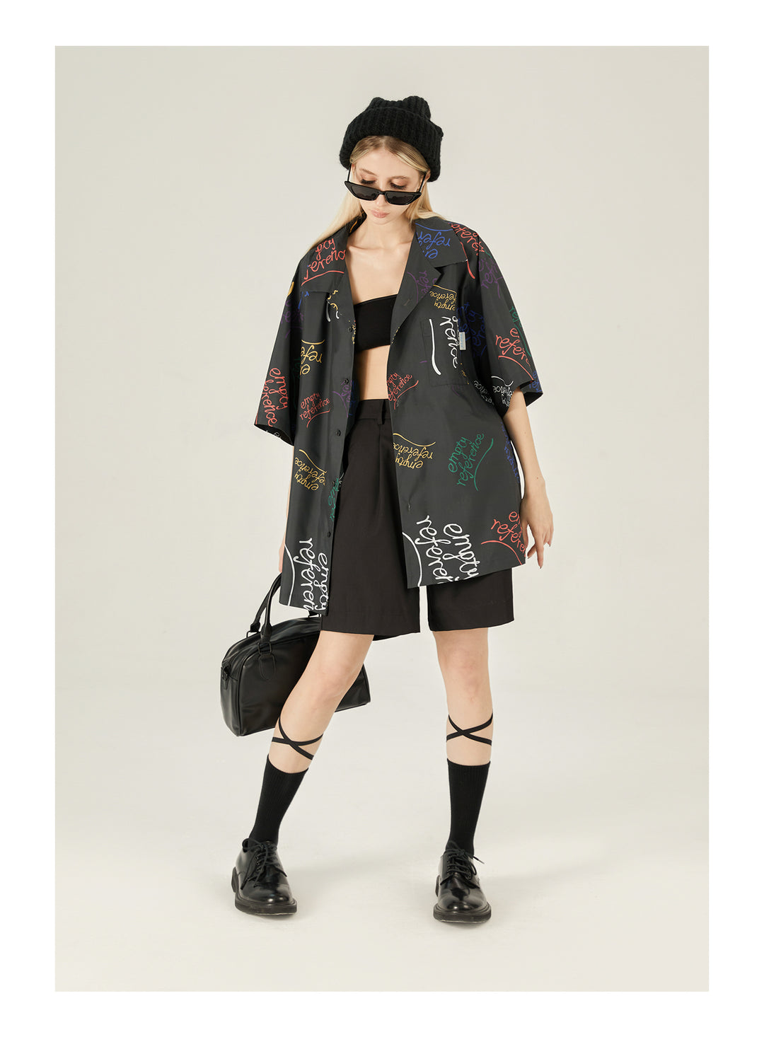 EMPTY REFERENCE Colorful Logo  Short Sleeve Shirt