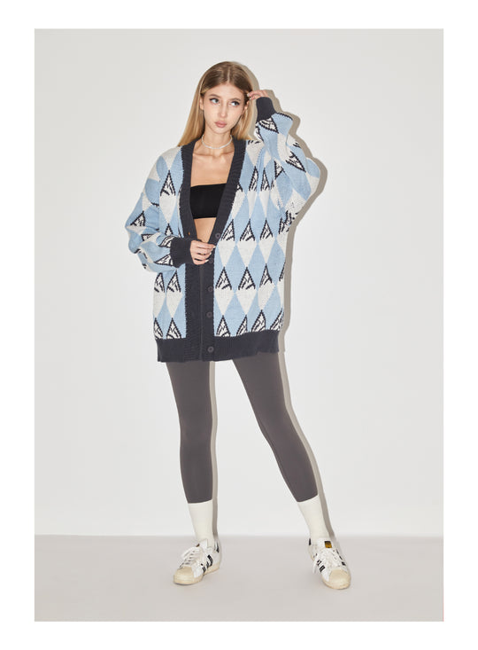 EMPTY REFERENCE Snow Mountain Stitching Cardigan