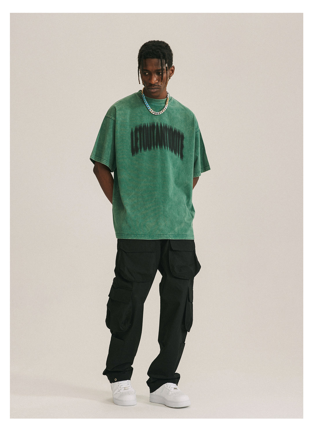 ANTIDOTE Vintage Washed Old Phantom Logo Print Tee