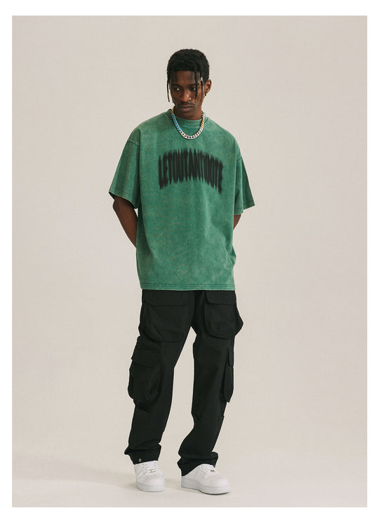 ANTIDOTE Vintage Washed Old Phantom Logo Print Tee