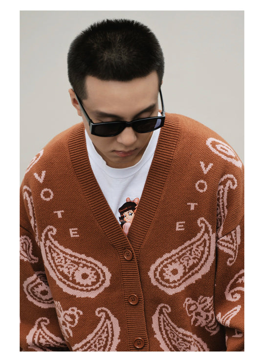 VOTE Paisley Knitted Cardigan