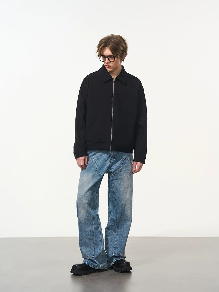 Harsh and Cruel Embroidered Logo Lapel Jacket