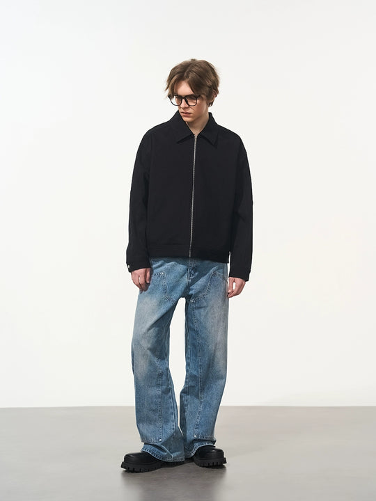 Harsh and Cruel Embroidered Logo Lapel Jacket