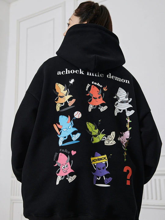 Achock Little Devil Print Hoodie