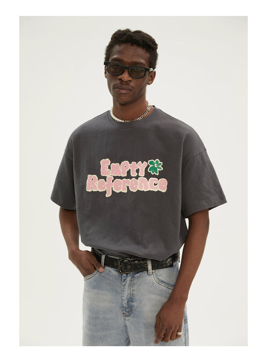 EMPTY REFERENCE Pink Letters Logo Tee