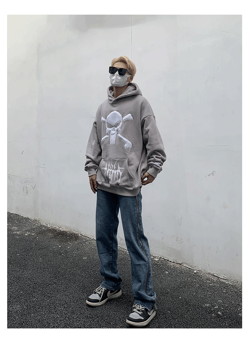 Side Zipper Design Denim Jeans