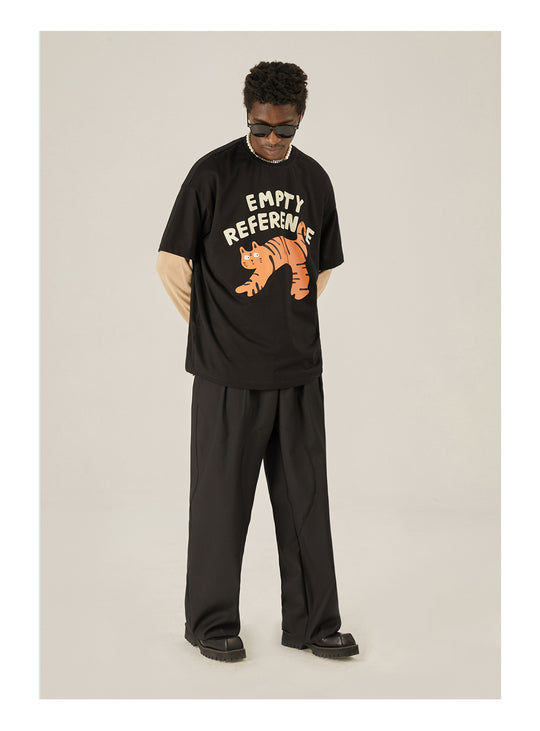 EMPTY REFERENCE Cute Tiger Print Tee
