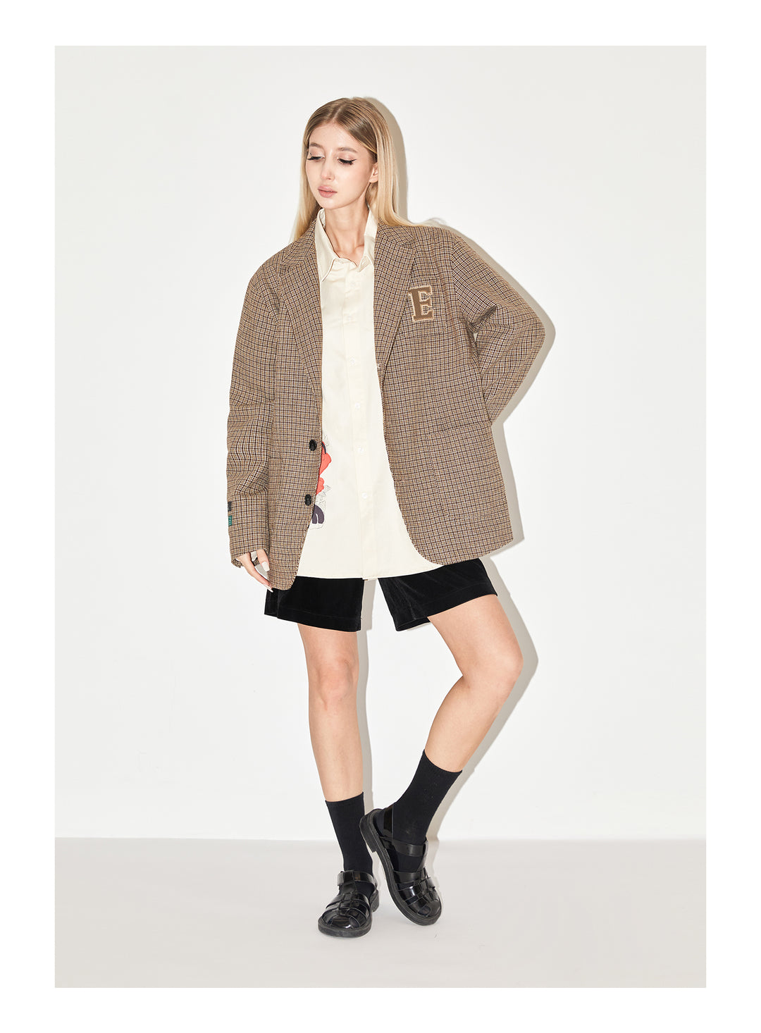 EMPTY REFERENCE Patch Embroidery Suit Jacket