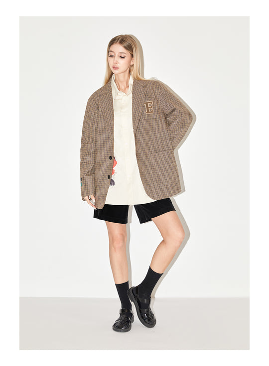 EMPTY REFERENCE Patch Embroidery Suit Jacket