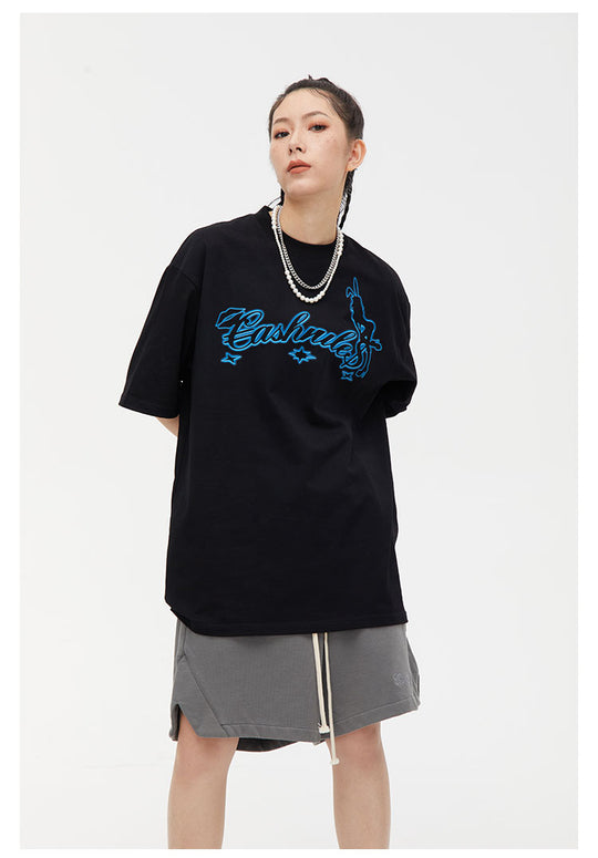 Cashrules Bunny Girl Logo Printing Tee