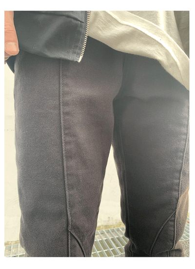 Button Black Flared Jeans