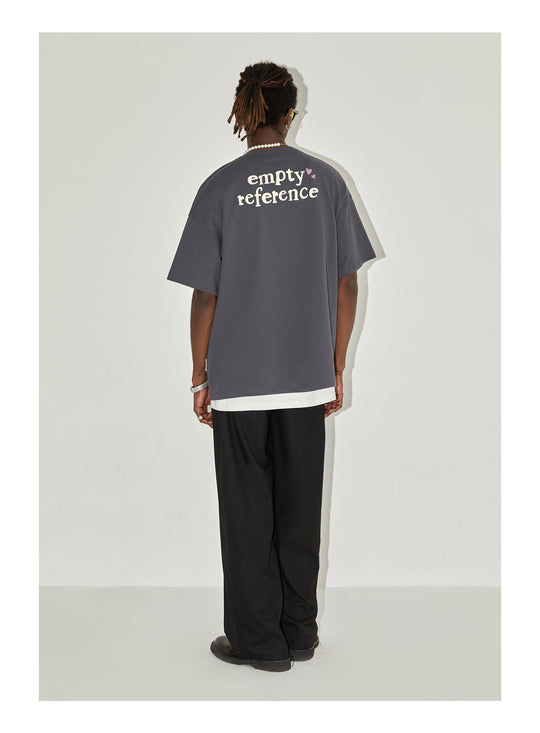 EMPTY REFERENCE Rabbit Kitten Print Tee