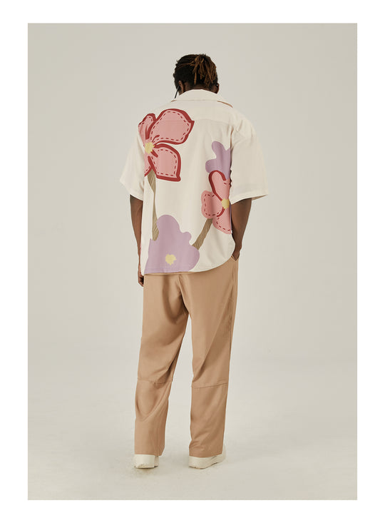 EMPTY REFERENCE Spring Flower Short Sleeve Shirt
