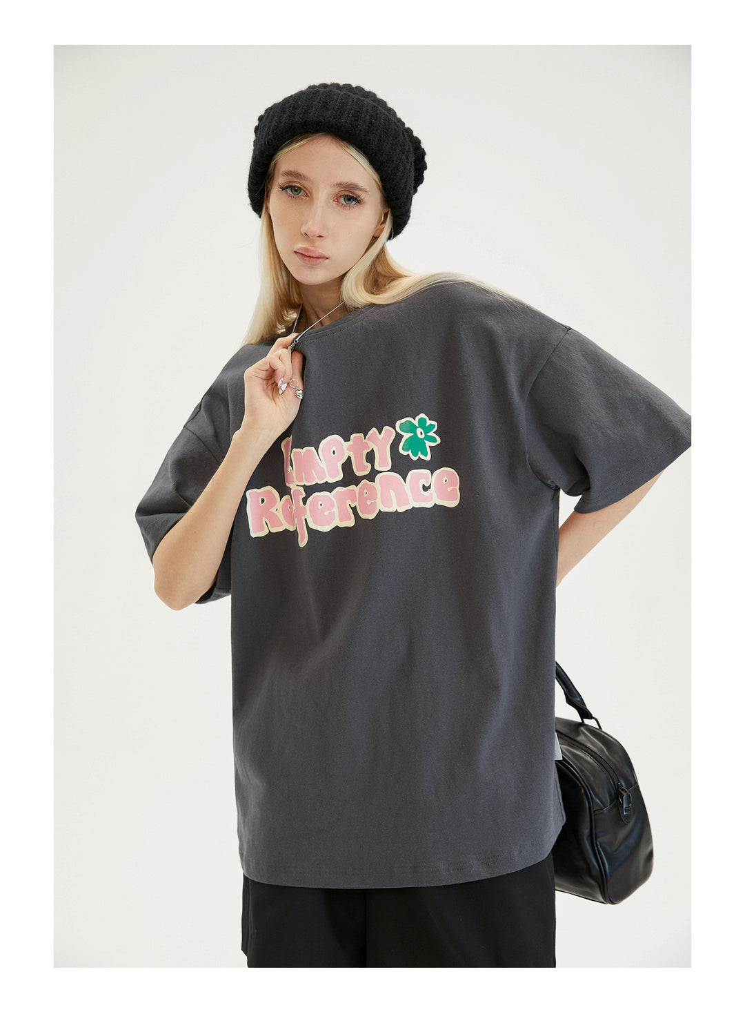 EMPTY REFERENCE Pink Letters Logo Tee