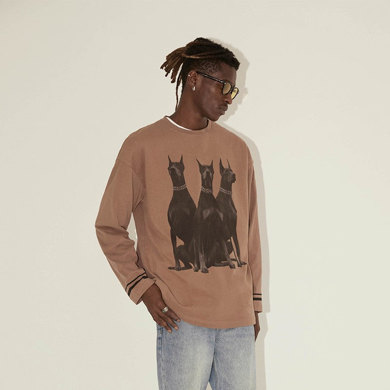 EMPTY REFERENCE Doberman Long Sleeved Tee | Face 3 Face