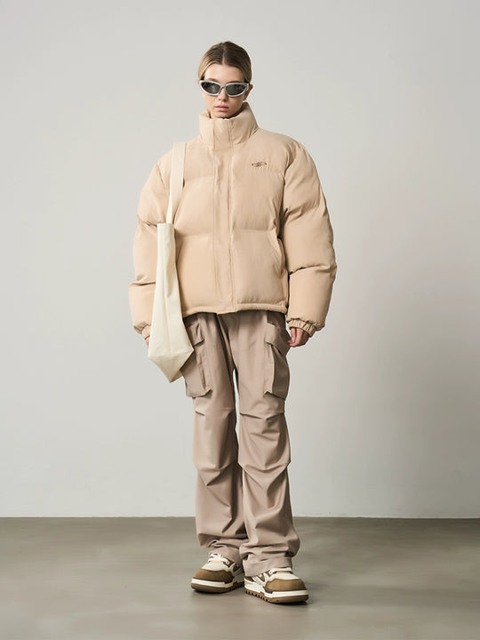 Harsh and Cruel Stand Up Collar Velvet Down Jacket