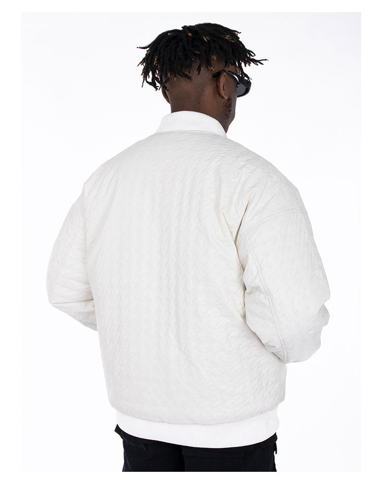 Gothic Word Quilted Varsity Jacket