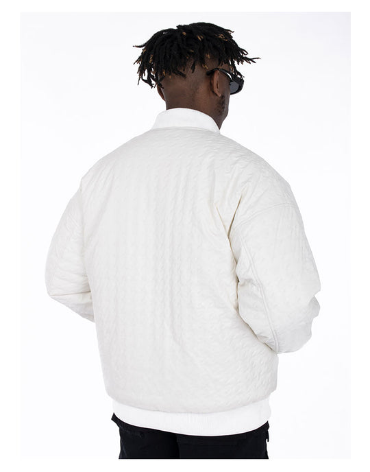 Gothic Word Quilted Varsity Jacket