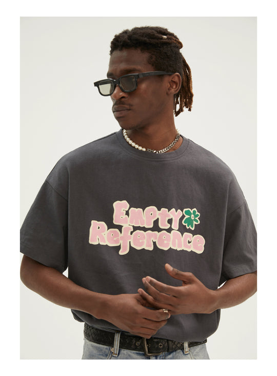 EMPTY REFERENCE Pink Letters Logo Tee