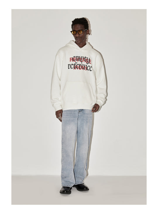 EMPTY REFERENCE Ghosting Logo Print Hoodie