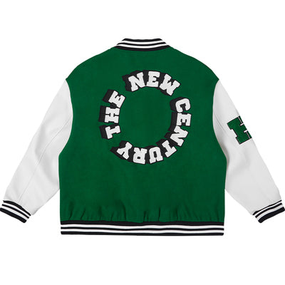Harsh and Cruel 3D Ring Circular LOGO Embroidered Varsity Jacket | Face 3 Face