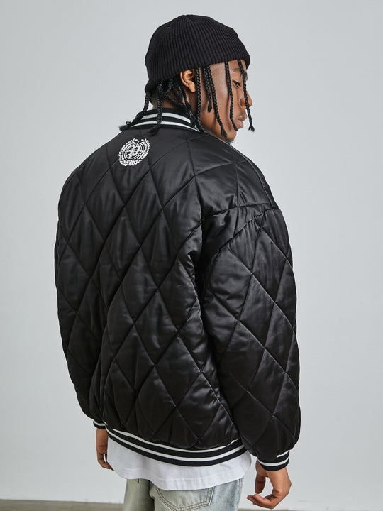 PRBLMS LOGO Embroidery Mercerized Quilted Jacket | Face 3 Face