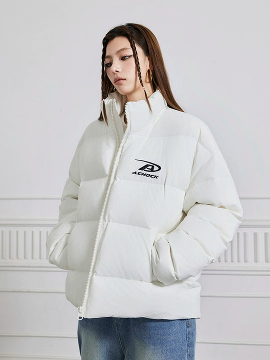 Achock Basic Simple Embroidery Logo Cotton Jacket | Face 3 Face