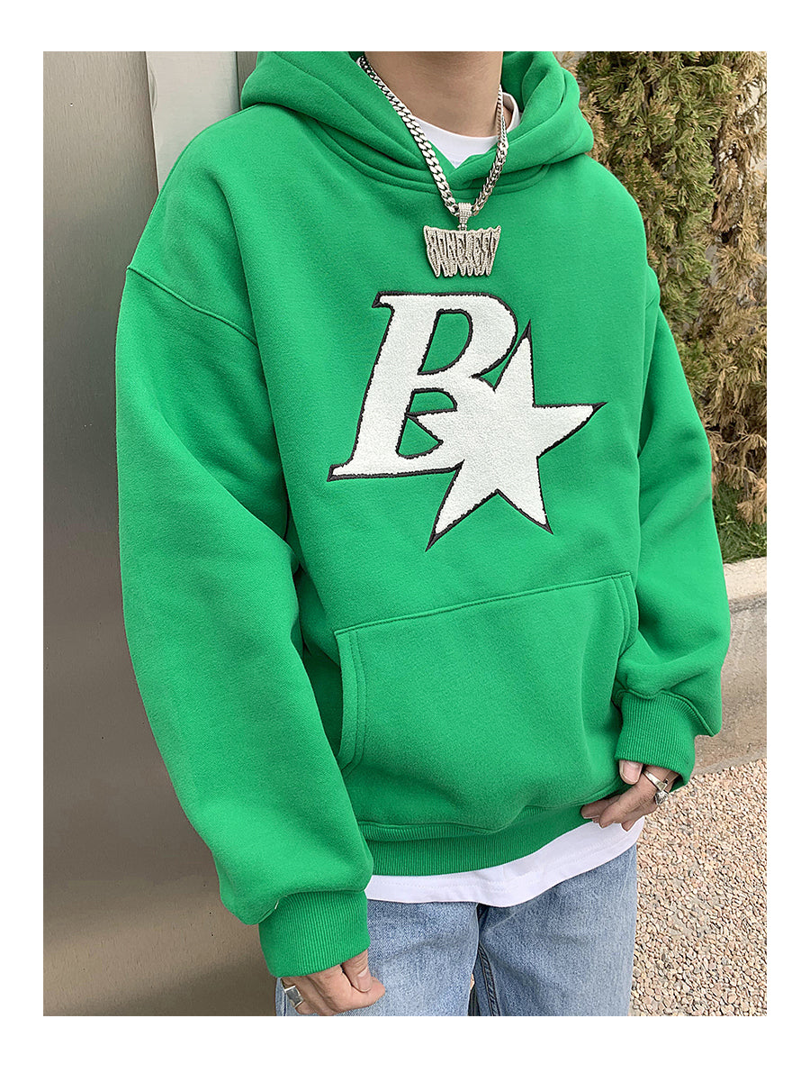 B Star Embroidered Hoodie