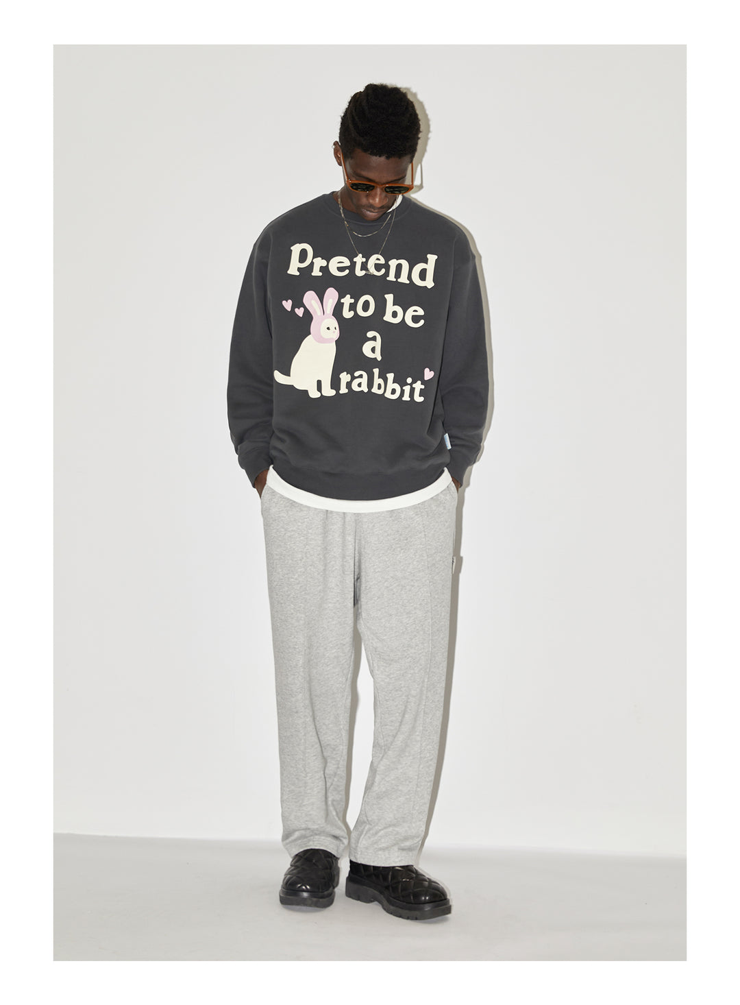 EMPTY REFERENCE Rabbit Kitten Print Sweatshirts